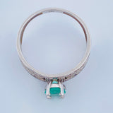 Anillo Encaje Verde 2.75gr / T8 1/4 / Plata  %