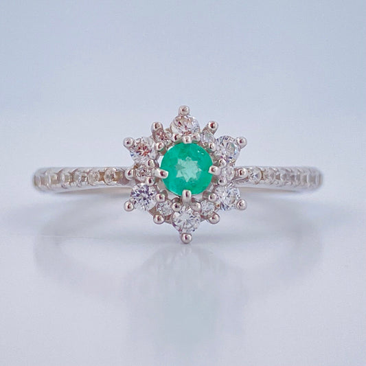 Anillo Flor de Luz 1.65gr / T7 / Ley 950 +