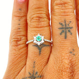 Anillo Flor de Luz 1.65gr / T7 / Ley 950 +