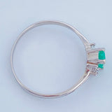 Anillo Rectangulo 1.1gr / T6 3/4 / Plata Ley 950 %