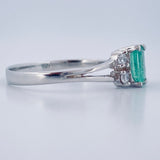 Anillo Rectangulo 1.1gr / T6 3/4 / Plata Ley 950 %