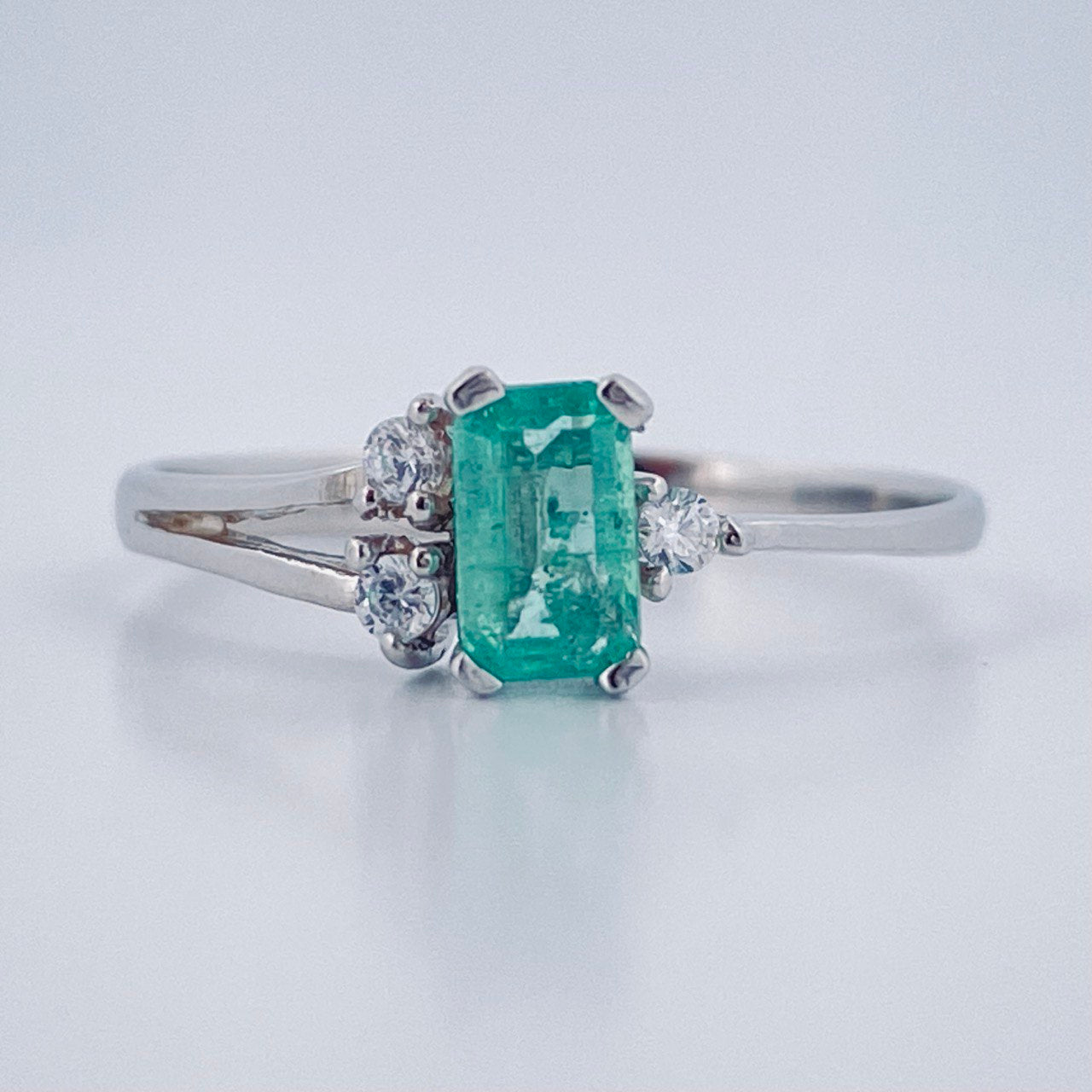 Anillo Rectangulo 1.1gr / T6 3/4 / Plata Ley 950 %