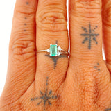 Anillo Rectangulo 1.1gr / T6 3/4 / Plata Ley 950 %