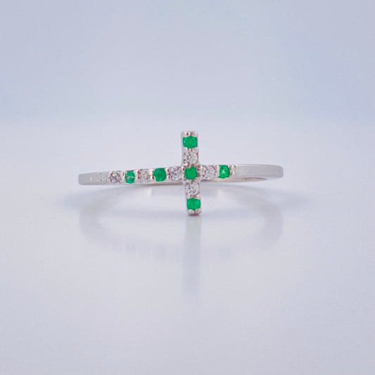 Anillo Cruz 1.1gr / T6 1/4 / Plata Ley 950 +