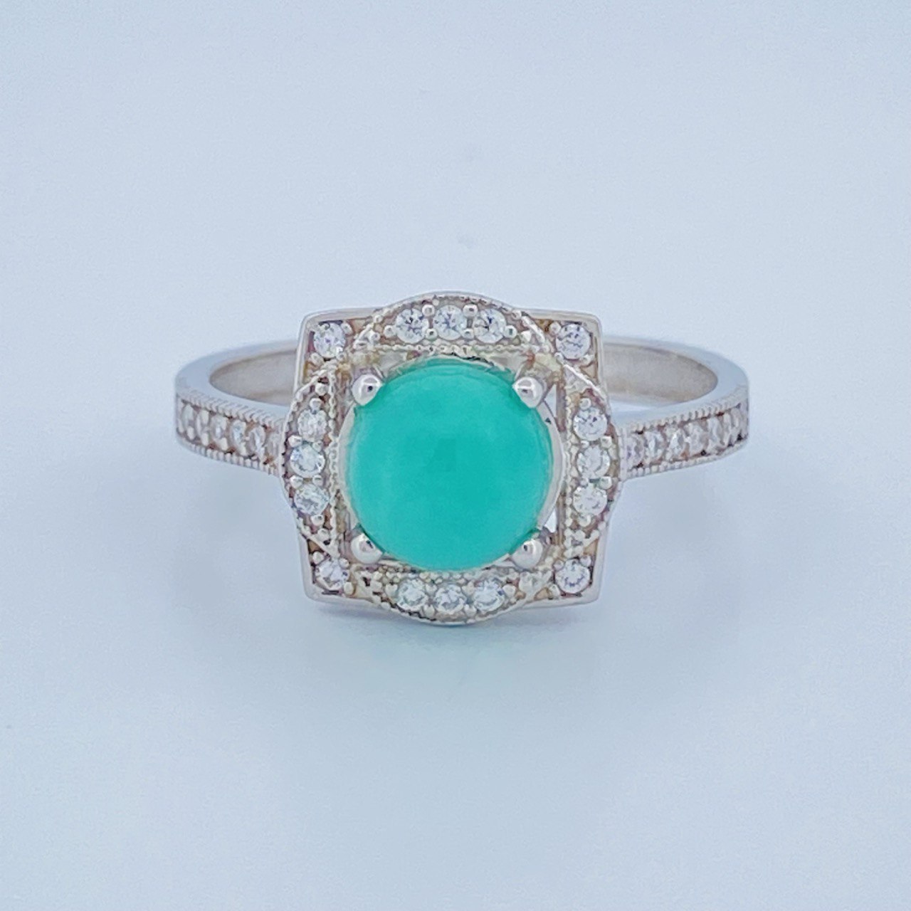 Anillo Oasis de Plata 2.05gr / T7 1/2  Ley 950%