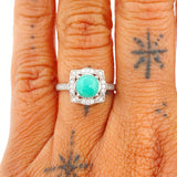 Anillo Oasis de Plata 2.05gr / T7 1/2  Ley 950%