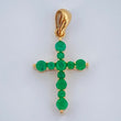 Dije Joya Cruz Luz Verde 1.25gr / 2.6cm / Oro Amarillo 18K +