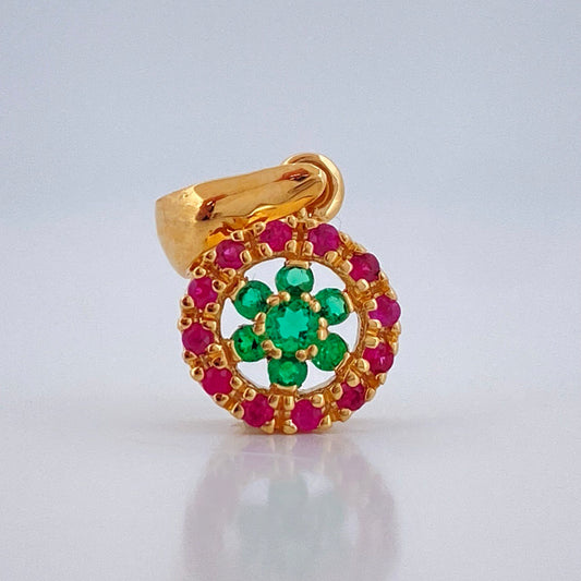 Dije Jardin Real 1.2gr / 1.5cm / Oro Amarillo 18K +