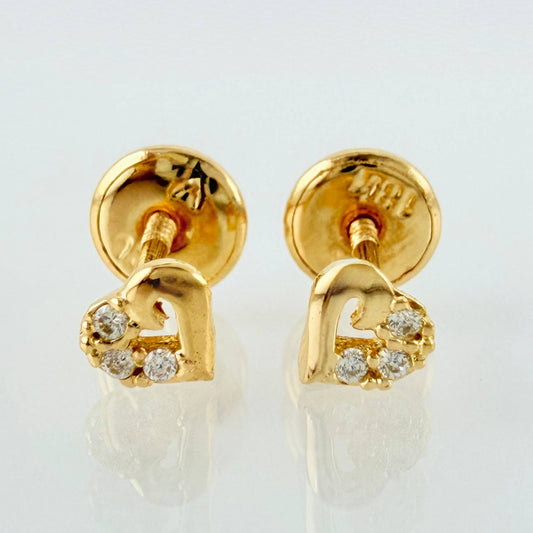 Topos Corazón Brillante 0.55gr / 4mm Oro Amarillo 18K