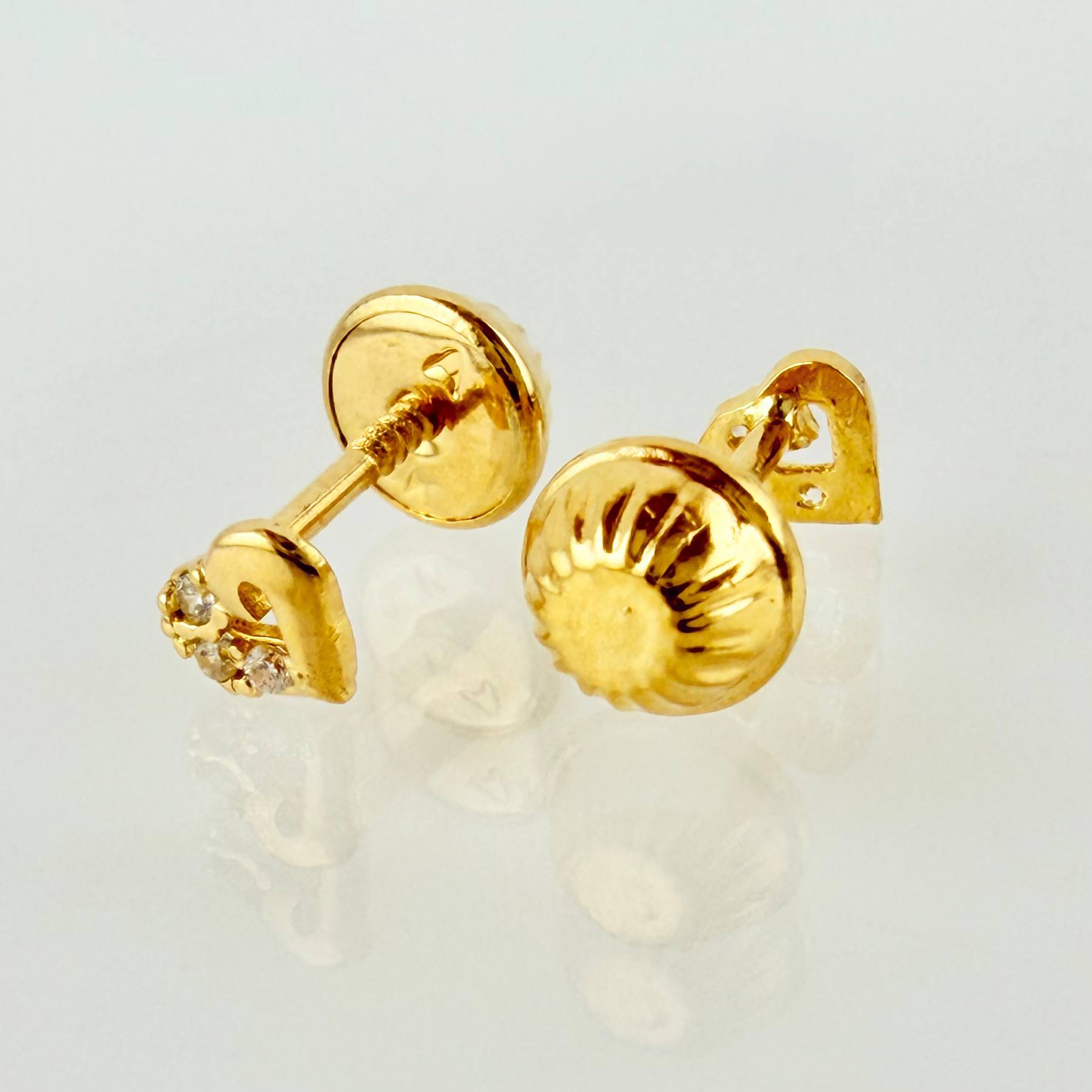 Topos Corazón Brillante 0.55gr / 4mm Oro Amarillo 18K