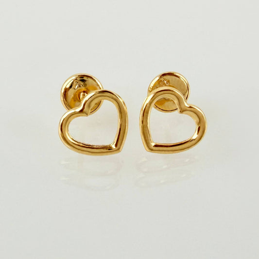 Topos Silueta Corazón 0.65gr / 8mm Oro Amarillo 18K