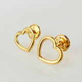 Topos Silueta Corazón 0.6gr / 8mm Oro Amarillo 18K