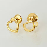 Topos Silueta Corazón 0.65gr / 8mm Oro Amarillo 18K