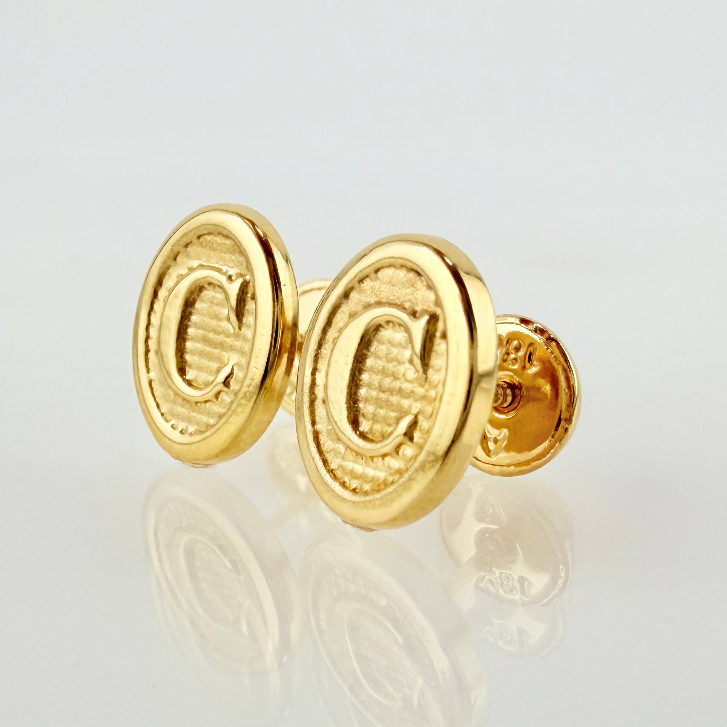 Topos Letra C 0.8gr / 9mm Oro Amarillo 18K