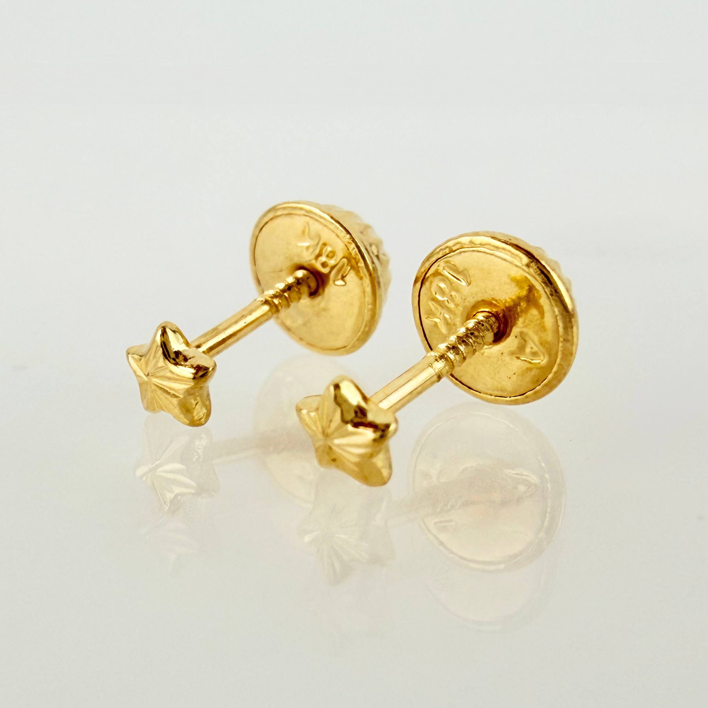 Topos Estrellas 0.4gr / 3mm Oro Amarillo 18K ©