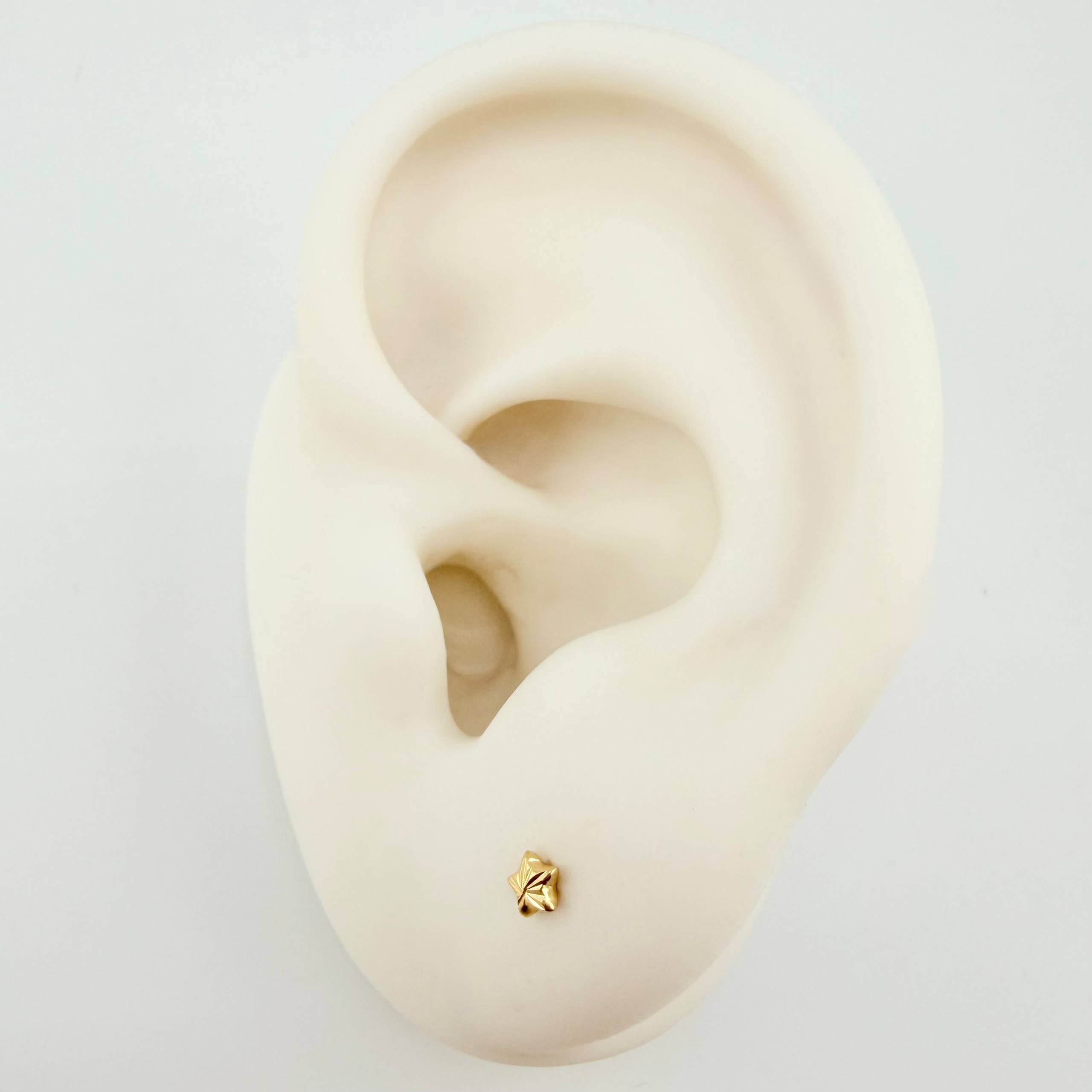 Topos Estrella 0.4gr / 3mm Oro Amarillo 18K *