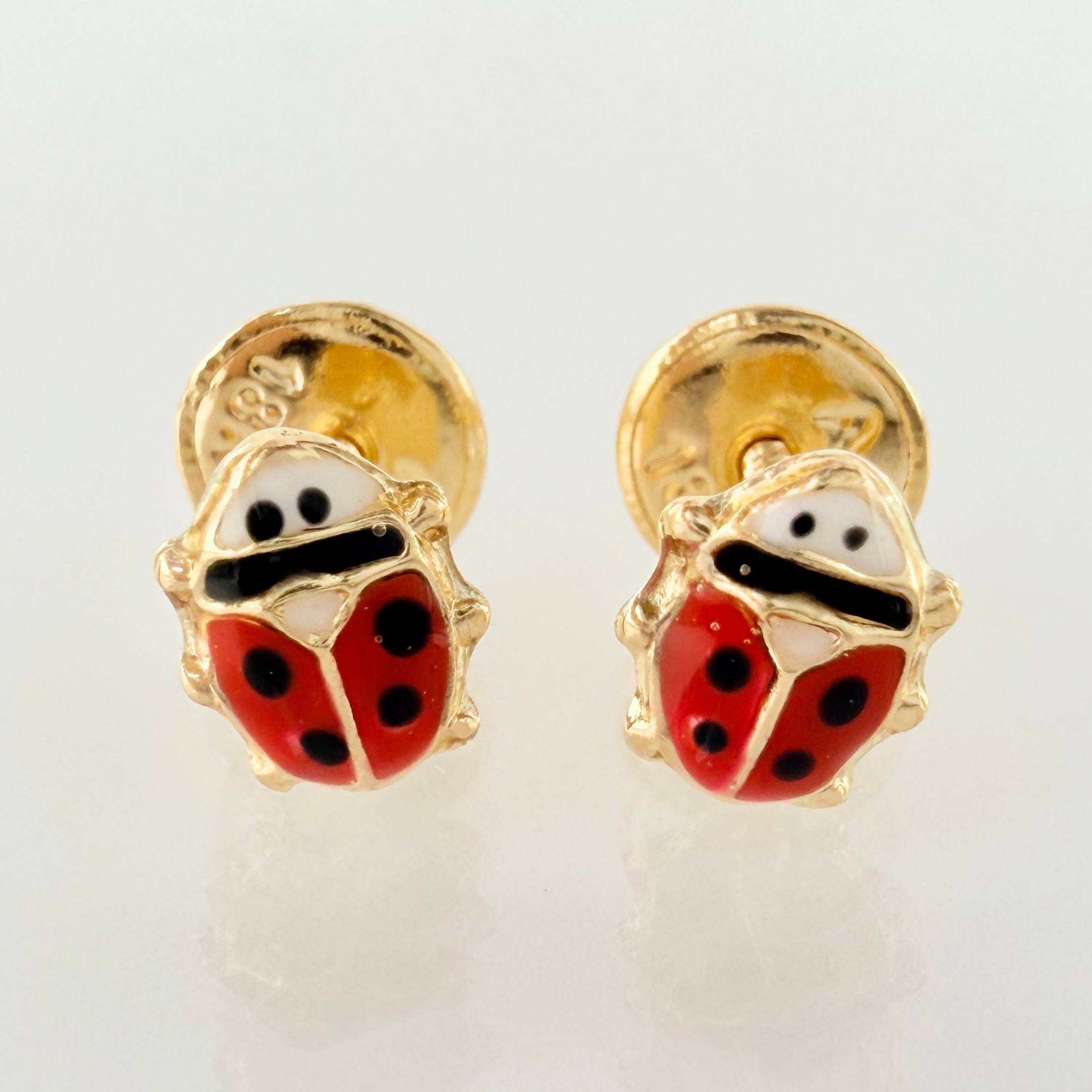 Topos Mariquita 0.55gr / 6mm Oro Amarillo 18K