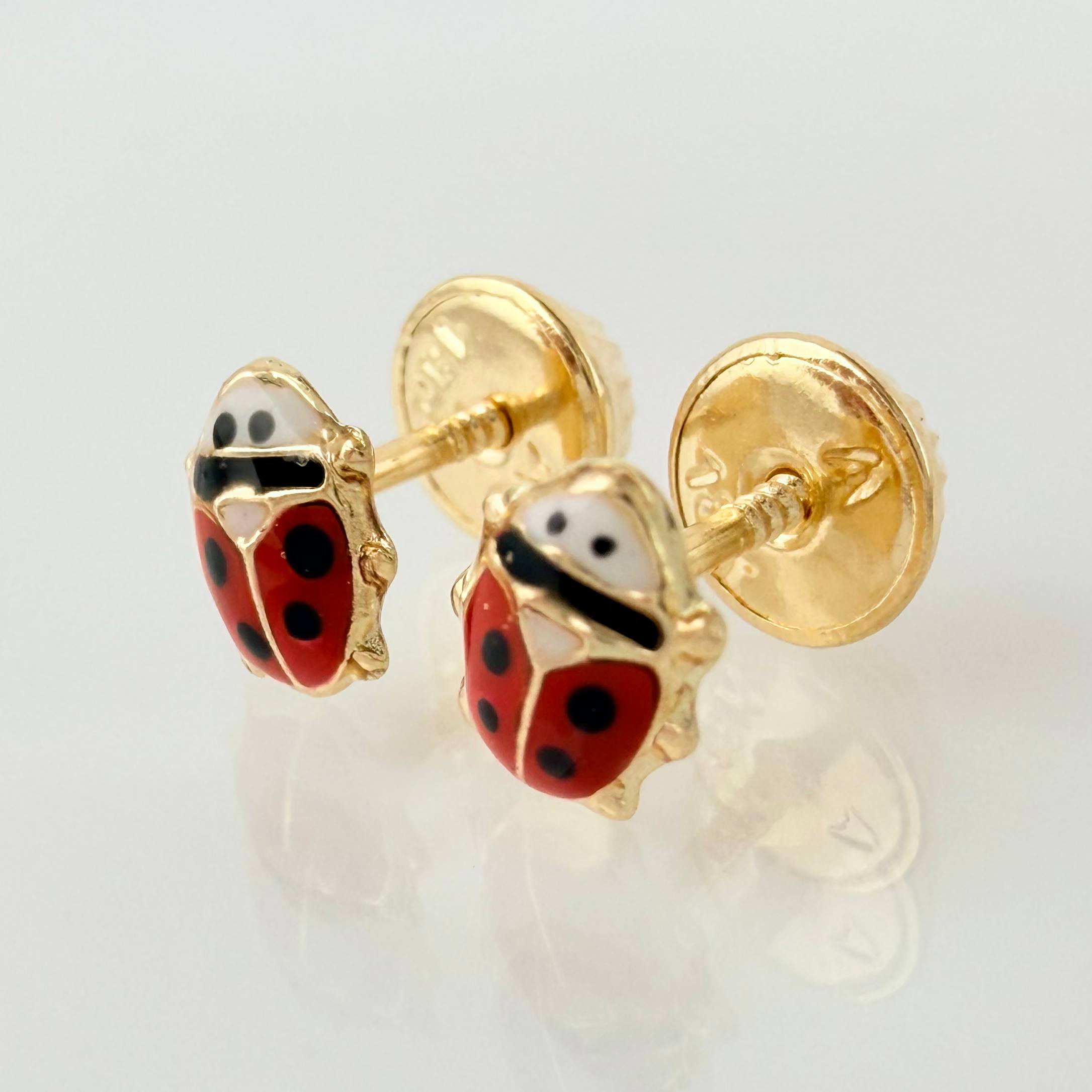 Topos Mariquita 0.55gr / 6mm Oro Amarillo 18K