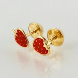 Topos Fresas 0.6gr / 7mm Oro Amarillo 18K