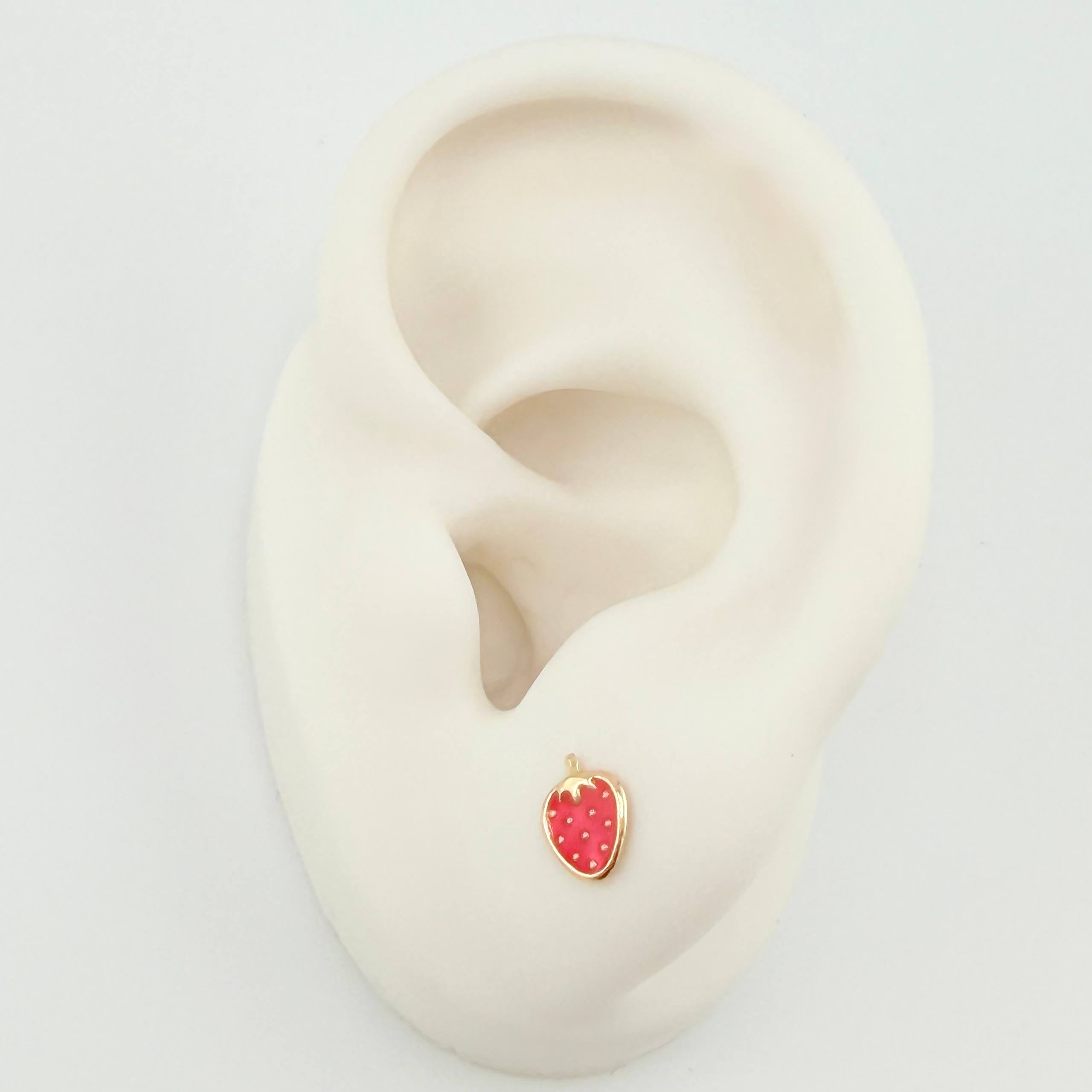 Topos Fresas 0.6gr / 7mm Oro Amarillo 18K