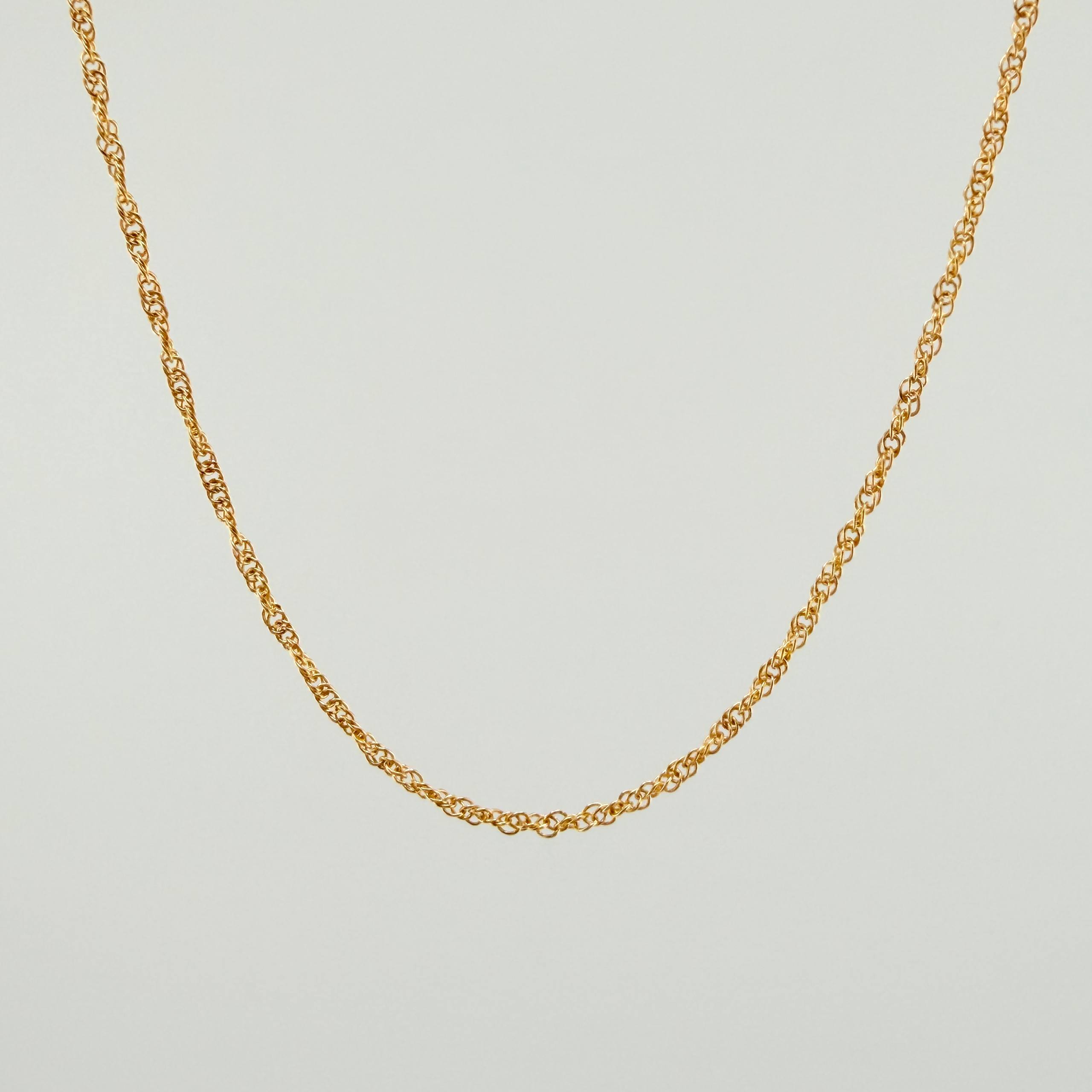 Cadena Singapur 2.95gr / 60cm / 1.4mm Oro Amarillo +3 18K