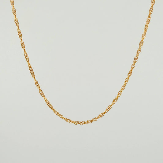 Cadena Singapur 3.05gr / 60cm / 1.5mm Oro Amarillo +3 18K