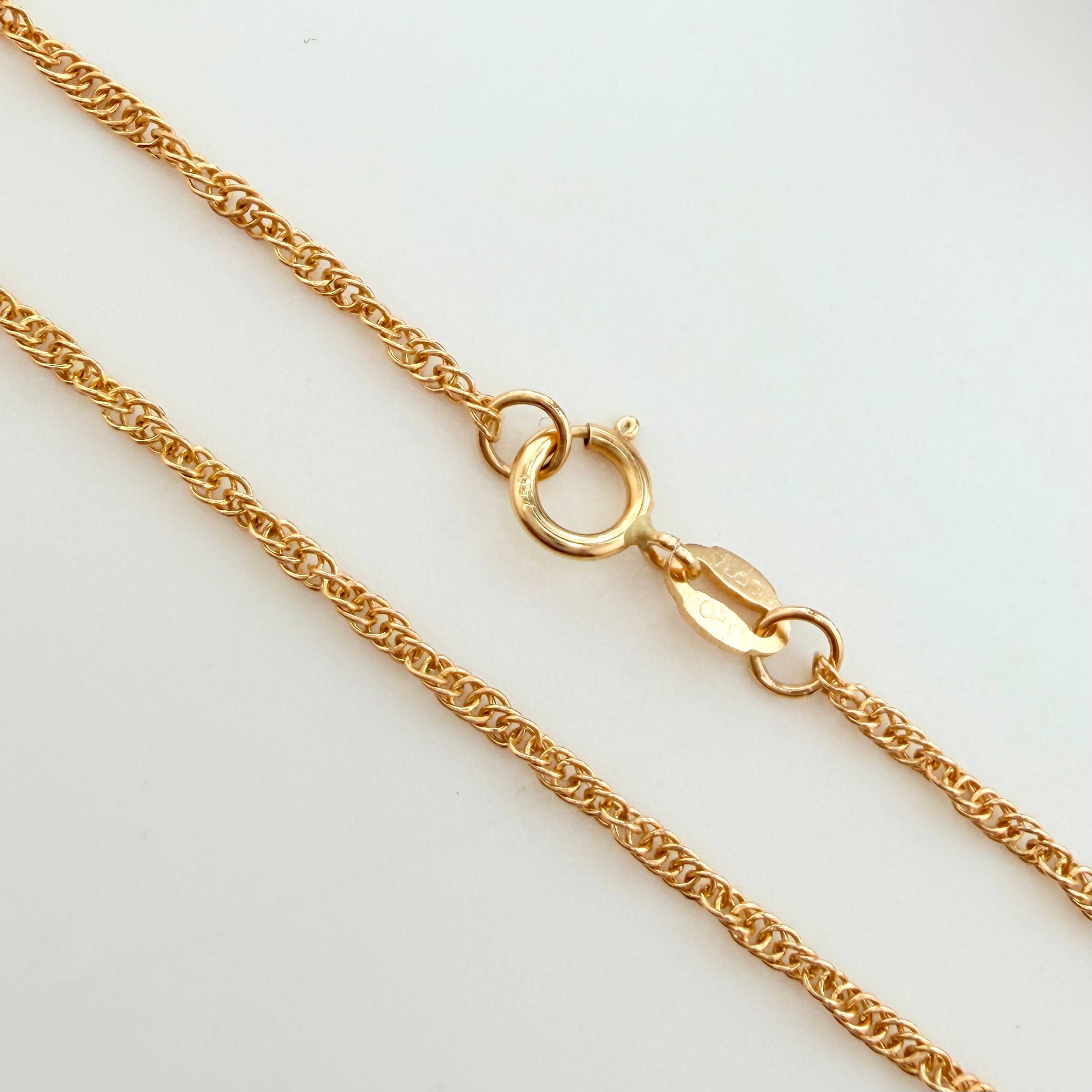 Cadena Singapur 2.9gr / 60cm / 1.4mm Oro Amarillo +3 18K