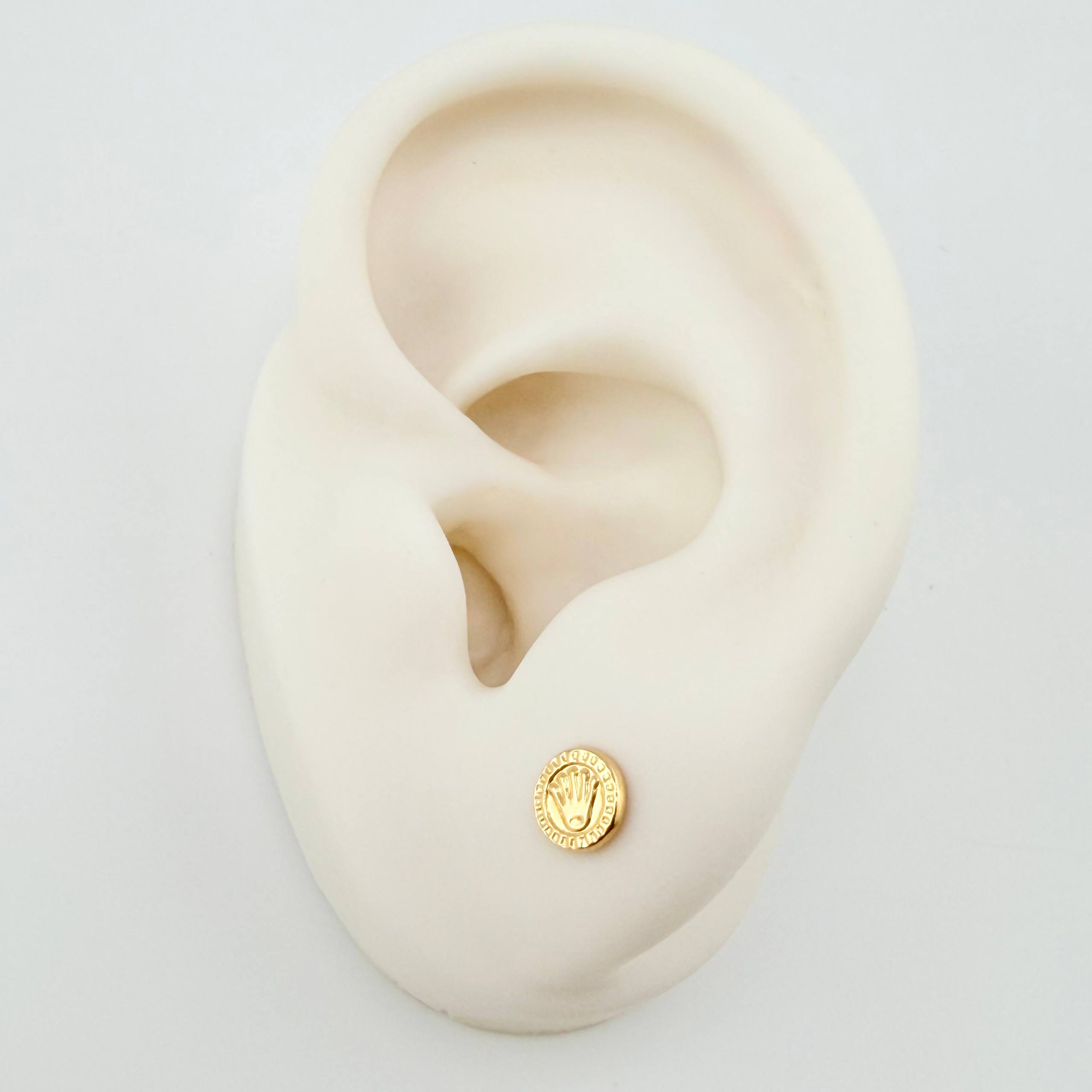 Topos Corona Circula 0.75gr / 7.5mm Oro Amarillo 18K
