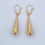 Candongas Lagrima 1.1gr / 4cm / Oro 18K &