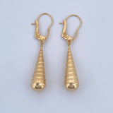 Candongas Lagrima 0.85gr / 3.5cm / Oro 18K &