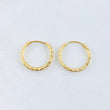Candongas Aro Rayado 0.5gr / 1.2cm / Oro Amarillo 18K