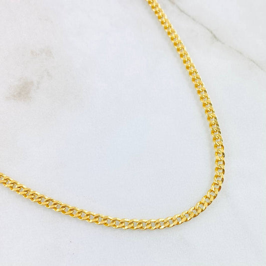 Cadena Cubana 4.5gr / 45cm / Oro Amarillo +1 18K *