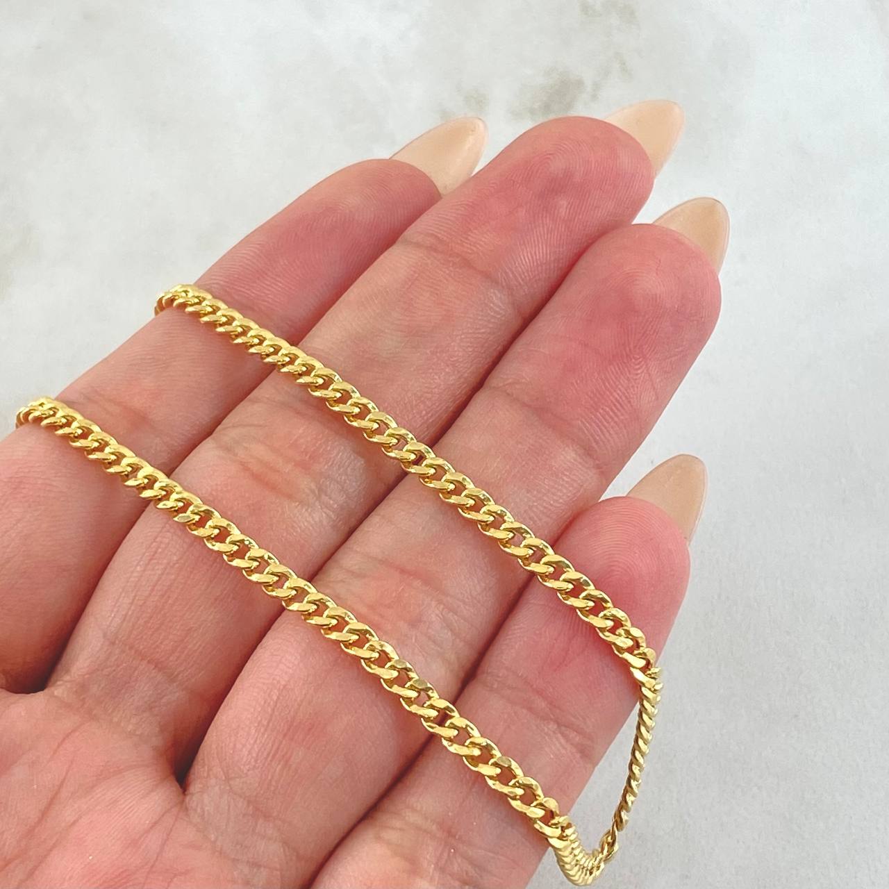 Cadena Cubana 4.5gr / 45cm / Oro Amarillo +1 18K *