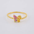 Anillo Mariposa Mate 1.45 g / T8 1/4 Oro Amarillo 18K