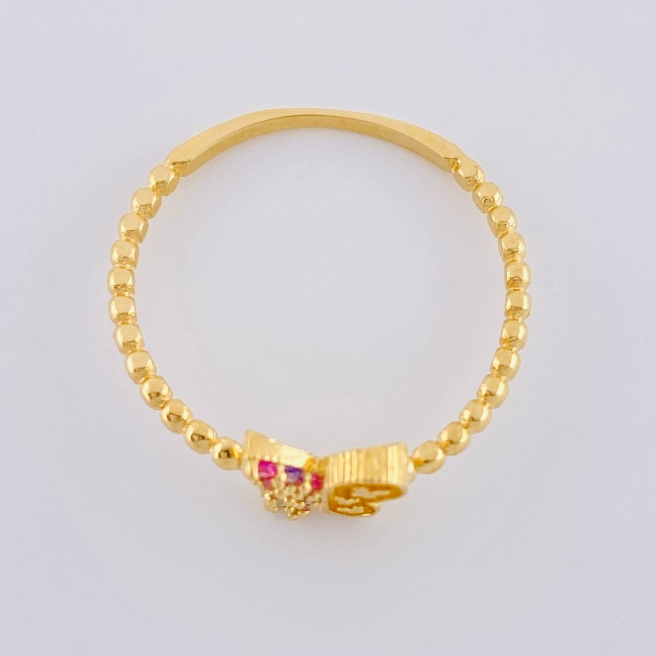 Anillo Mariposa Mate 1.45 g / T8 1/4 Oro Amarillo 18K