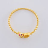 Anillo Mariposa Mate 1.45 g / T8 1/4 Oro Amarillo 18K