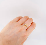 Anillo Mariposa Mate 1.45 g / T8 1/4 Oro Amarillo 18K