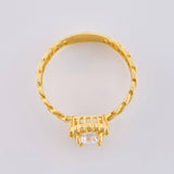 Anillo Cubano Halo 2.5 g / T8 Oro Amarillo 18K