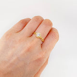 Anillo Cubano Halo 2.5 g / T8 Oro Amarillo 18K