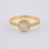 Anillo Solitario Cuatro Garras 2.55 g / T7 Oro Amarillo 18K