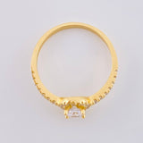 Anillo Solitario Cuatro Garras 2.55 g / T7 Oro Amarillo 18K