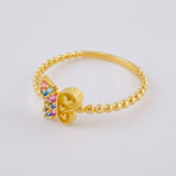 Anillo Mariposa Mate 1.45 g / T7 1/2 Oro Amarillo 18K