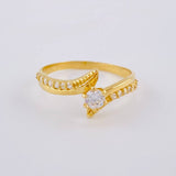 Anillo Solitario Elipse Curvo 1.95 g / T6 1/2 Oro Amarillo 18K