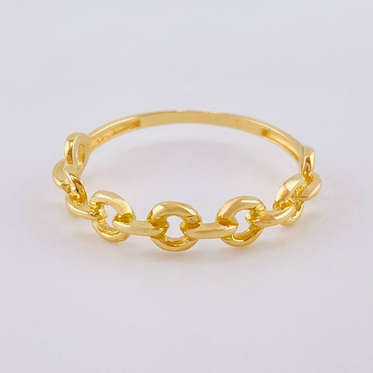Anillo Cubano 1.35 g / T7 Oro Amarillo 18K