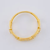 Anillo Eslabon Cuadriculado 1.7 g / T7 1/2 Oro Amarillo 18K