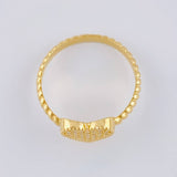 Anillo Burbuja Corazon Tupido 2.2 g / T7 Oro Amarillo 18K