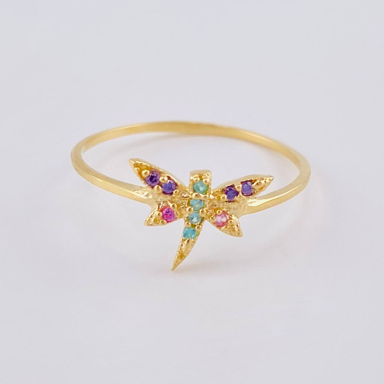 Anillo Libelula 1.1 g / T8 1/4 Oro Amarillo 18K
