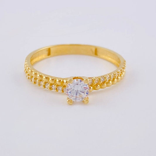 Anillo Solitario 1.8 g / T6 3/4 Oro Amarillo 18K