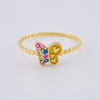 Anillo Mariposa Mate 1.45 g / T6 3/4 Oro Amarillo 18K