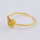 Anillo Mariposa Mate 1.25 g / T7 3/4 Oro Amarillo 18K